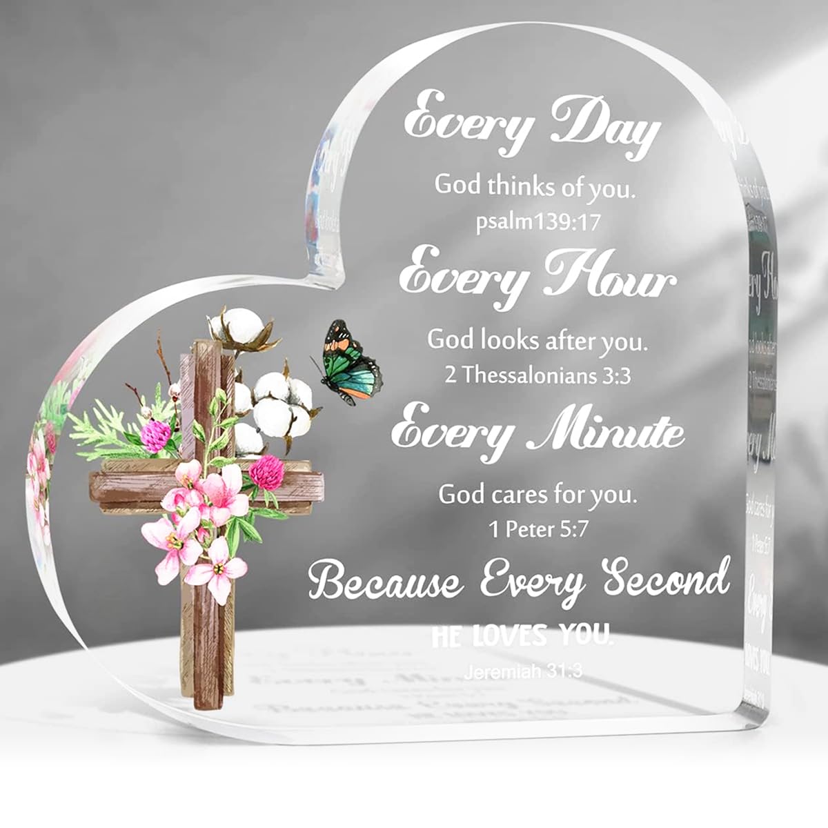 HASTHIP Christian Gifts for Women Inspirational Gifts for Women Religious, Bible Verse and Encouragement Spiritual Gifts, Gifts for Women, Mom, Friend, Sister-Acrylic Hearts Plaques HASTHIP Christian Gifts for Women Inspirational Gifts for Women Religious, Bible Verse and Encouragement Spiritual Gifts, Gifts for Women, Mom, Friend, Sister-Acrylic Hearts Plaques